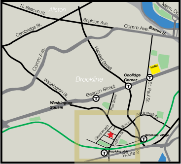 Map of Coolidge Corner area
