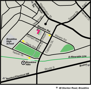 Neighborhood map with 40 Stanton Road